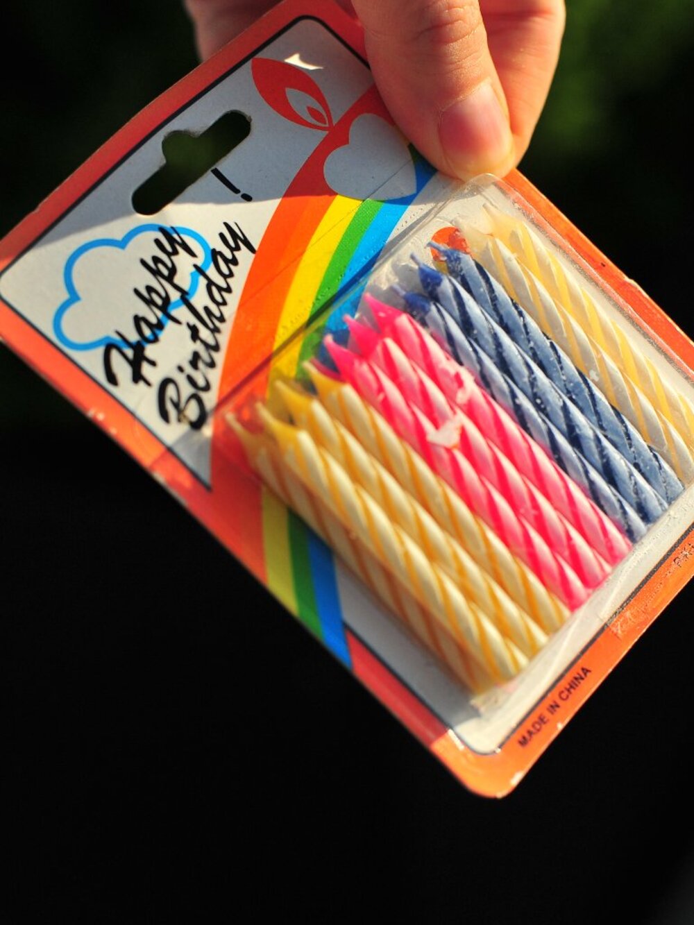 Happy Birthday Cake Short Candles